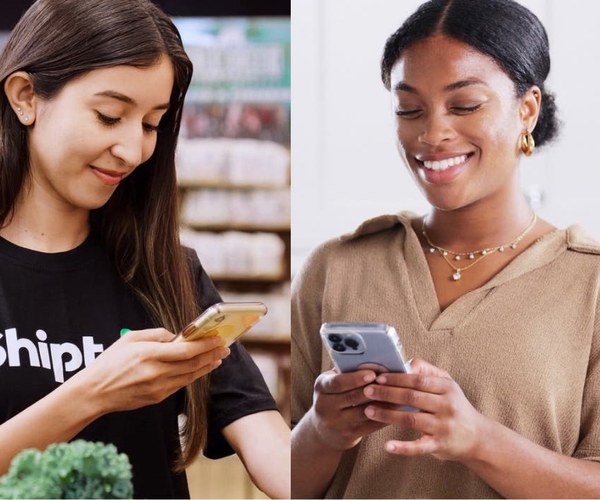 image of shopper and customer ad image